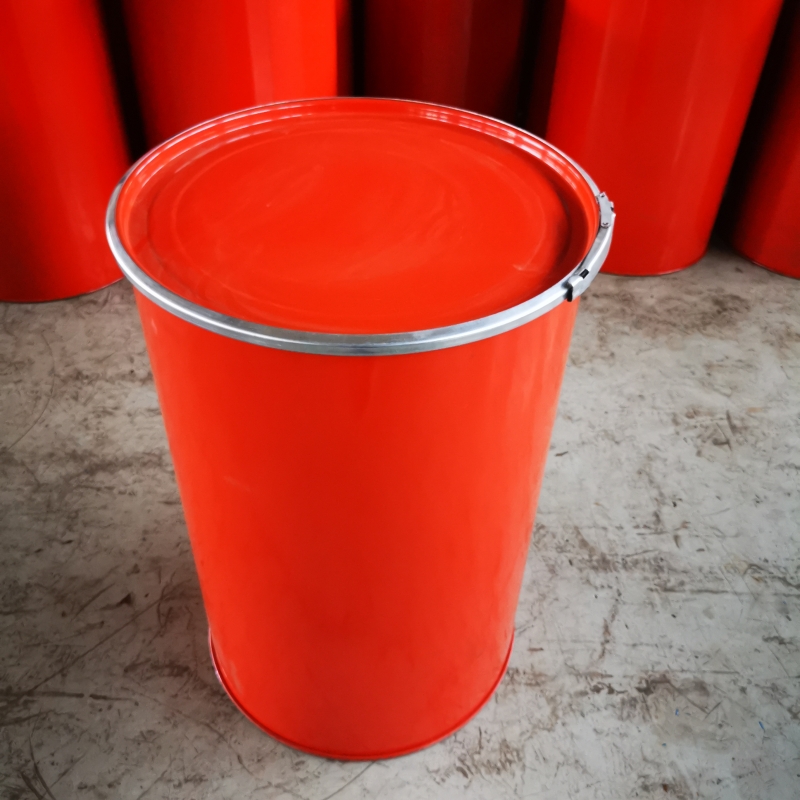 晋城橘红色揭盖桶